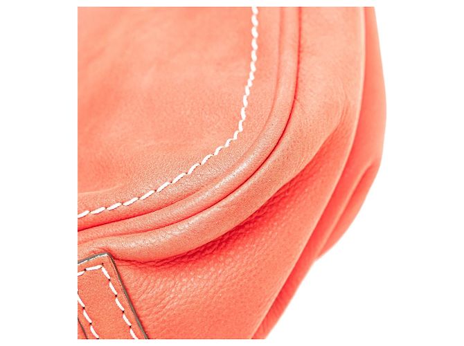 Borsa a tracolla LOEWE Nubuck Anagram Madrid con frange rossa Rosso - vista 10