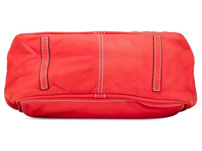 Borsa a tracolla LOEWE Nubuck Anagram Madrid con frange rossa Rosso - vista 3