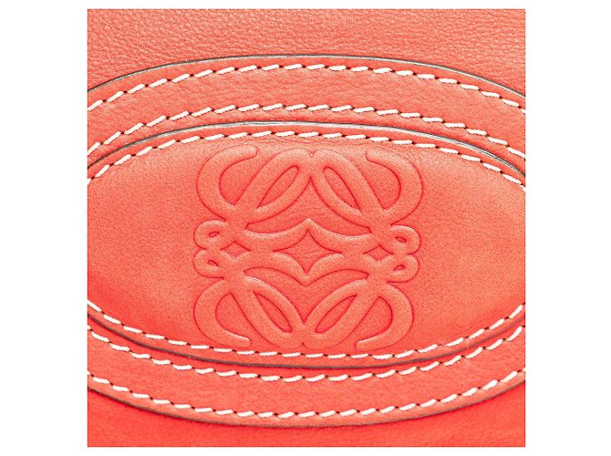 Borsa a tracolla LOEWE Nubuck Anagram Madrid con frange rossa Rosso - vista 7