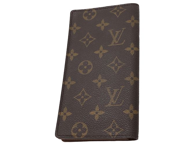 Cartera larga Louis Vuitton Monogram Porte Valeurs con espacio para cheques, Marrón Castaño - vista 2