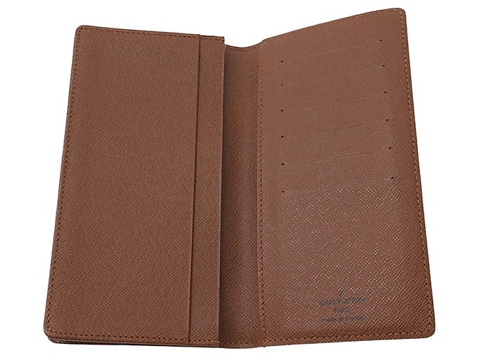 Cartera larga Louis Vuitton Monogram Porte Valeurs con espacio para cheques, Marrón Castaño - vista 3
