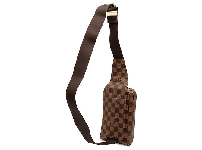Borsa a tracolla Louis Vuitton Damier Ebene Geronimos Marrone - vista 2