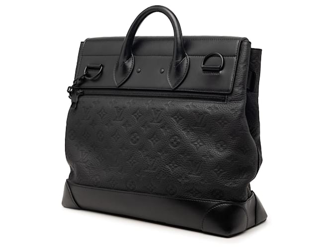 Borsa Satchel Steamer PM Louis Vuitton Monogram Eclipse Nera Nero - vista 2