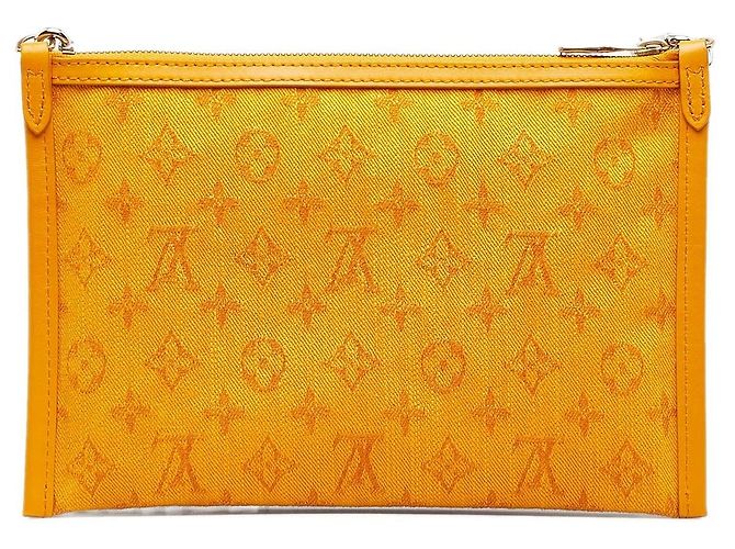Borsa a tracolla Double Flat Louis Vuitton Monogram Antartica grigia Grigio - vista 3
