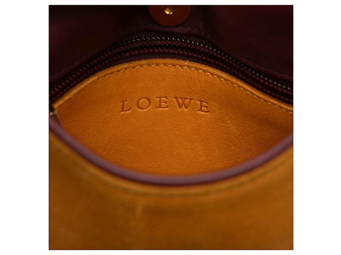 Borsa a tracolla Anagram LOEWE in camoscio giallo - vista 5