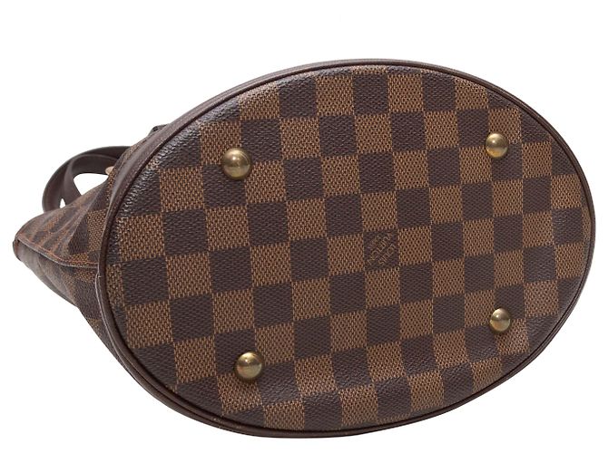 Borsa Louis Vuitton Damier Ebene Marais Bucket 23 Marrone - vista 4