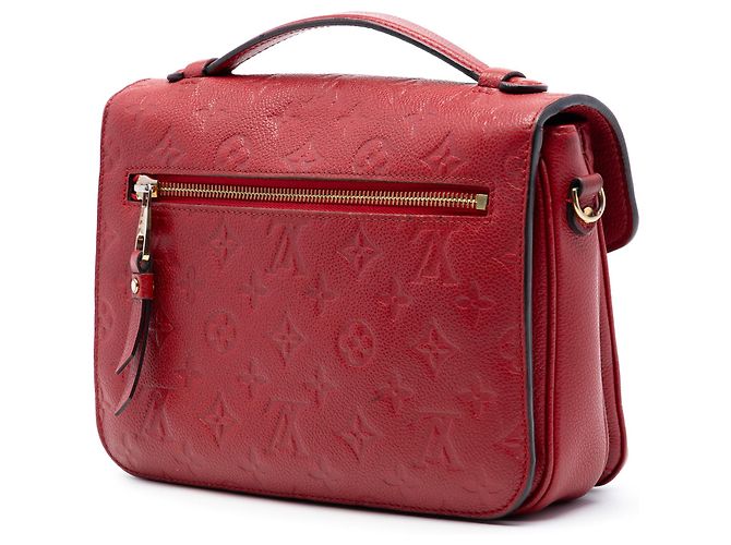 Borsa Satchel Pochette Metis Louis Vuitton Monogram Empreinte Rossa Rosso - vista 2
