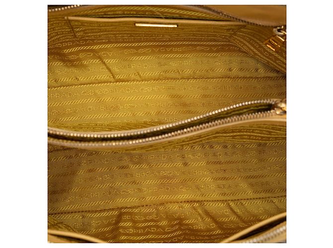 Borsa Satchel Prada Large Saffiano Lux Promenade Gialla Giallo - vista 4