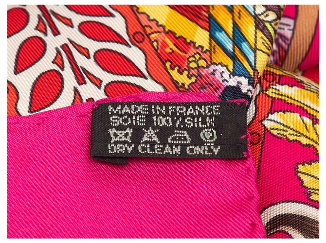 Hermès Foulard in seta stampato motivo 'La Danse du Cheval Marwari' Hermes Fuchsia & Multicolor Rosa - vista 2