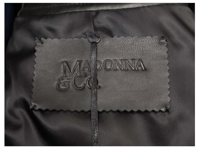 Autre Marque Chaqueta Bomber de Cuero Acolchado Black Madonna & Co Talla US S Negro - vista 5