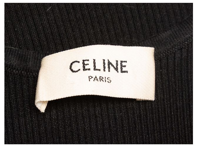 Céline Celine Cropped Bra Top Schwarz & Weiß Größe US S - Ansicht 4