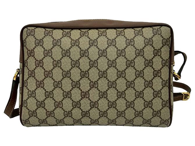 Borsa a tracolla Gucci GG Supreme Web marrone - vista 2