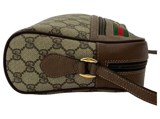 Borsa a tracolla Gucci GG Supreme Web marrone - vista 8