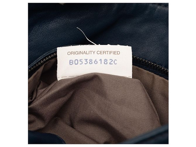 Borsa a tracolla Bottega Veneta Intrecciato in Nappa blu - vista 6