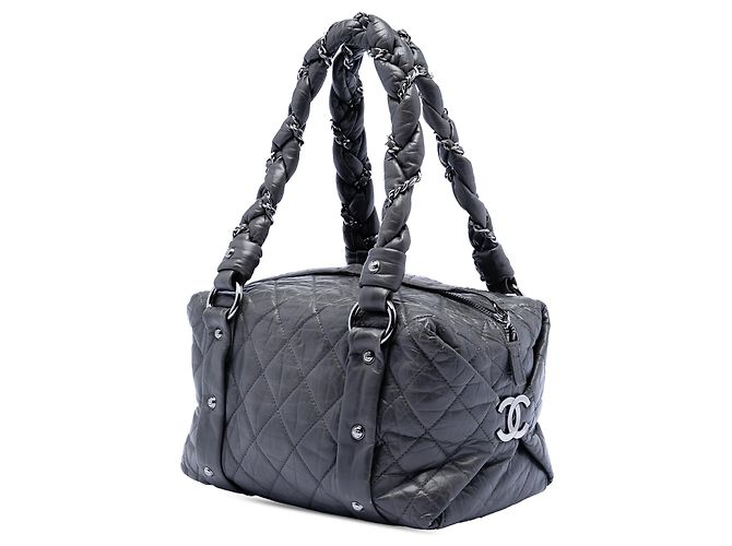 Borsa a mano Chanel Small Distressed Lambskin Lady Braid Tote Nera Nero - vista 2