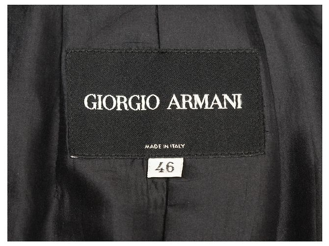 Blazer monobottone in jacquard Giorgio Armani blu navy Taglia IT 46 - vista 4