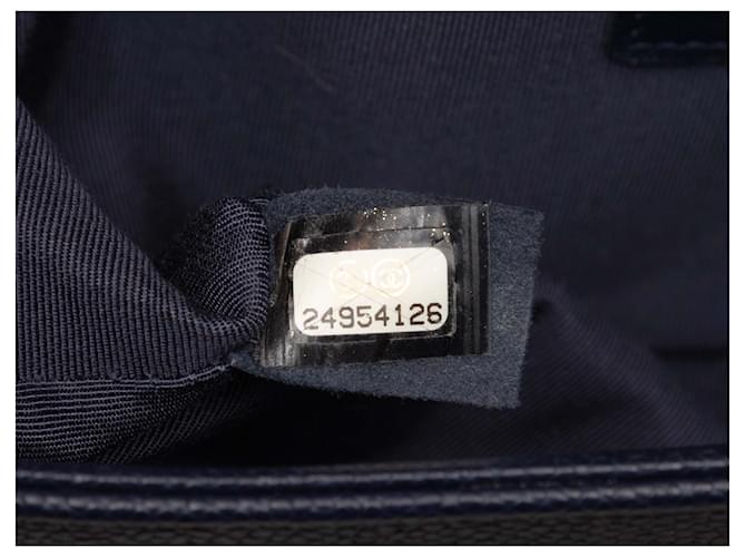 Borsa Chanel Medium Boy Bag Navy Blu - vista 7