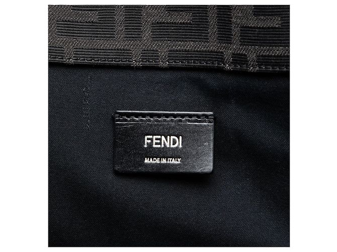 Fendi Large Zucca Jacquard Shopper Tote Satchel Schwarz - vista 5