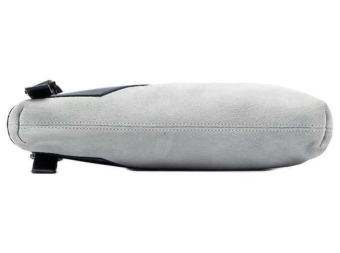 Borsa a tracolla Switching Anagram LOEWE in camoscio grigio - vista 3