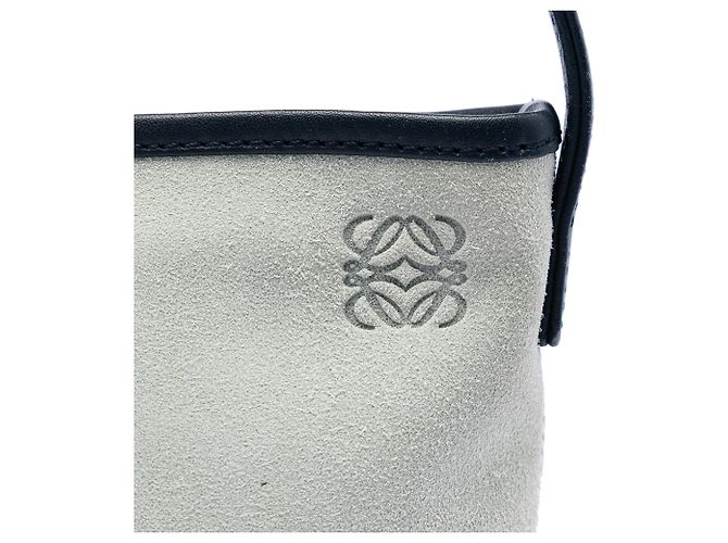 Borsa a tracolla Switching Anagram LOEWE in camoscio grigio - vista 6
