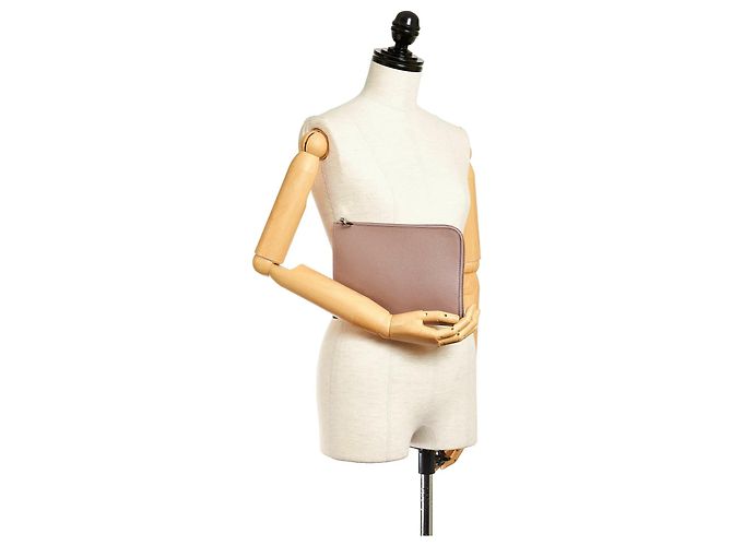 Borsa a pochette Louis Vuitton Pochette Jour PM in pelle Taurillon rosa - vista 9