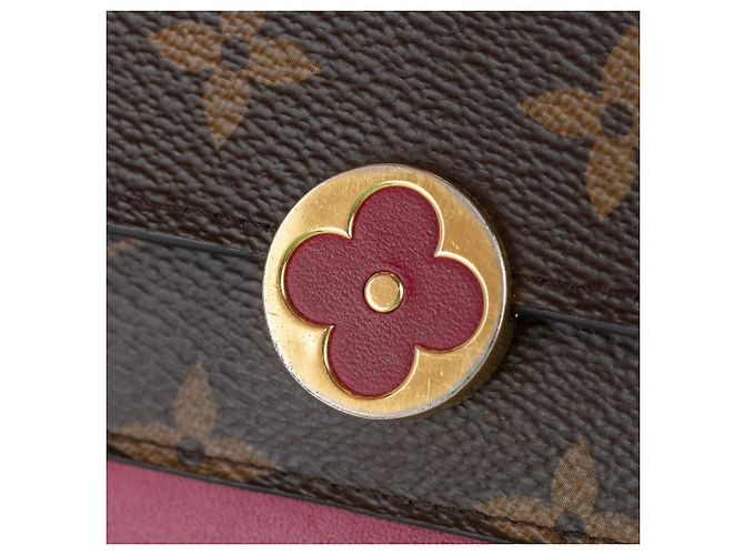 Borsa a tracolla Louis Vuitton Monogram Flore Wallet On Chain Marrone - vista 10