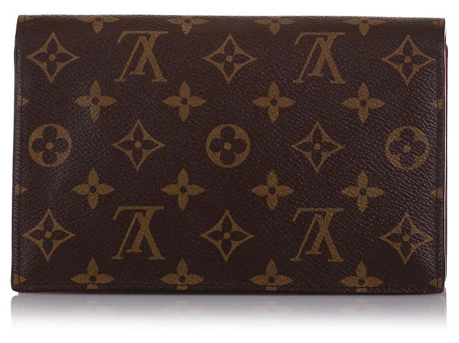 Borsa a tracolla Louis Vuitton Monogram Flore Wallet On Chain Marrone - vista 3
