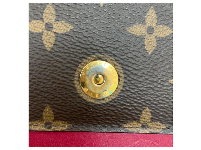 Borsa a tracolla Louis Vuitton Monogram Flore Wallet On Chain Marrone - vista 9