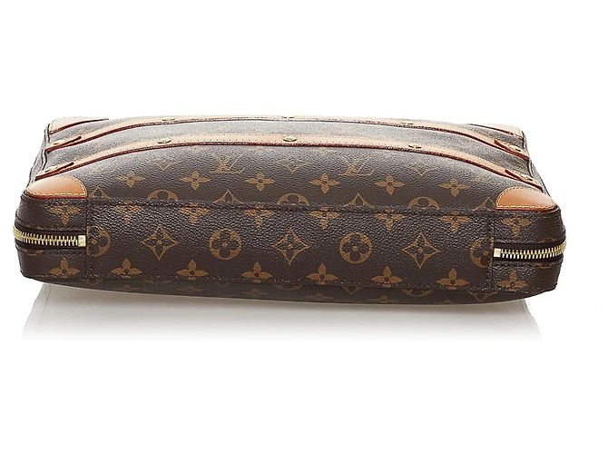 Borsa a tracolla Louis Vuitton Monogram Soft Trunk Messenger MM Marrone - vista 4
