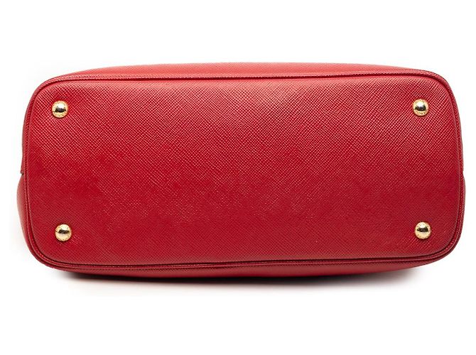 Prada Medium Saffiano Cuir Double Satchel Rot - Ansicht 3
