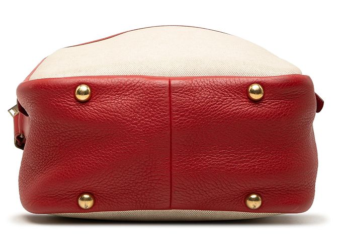 Borsa Messenger Victoria Hermès in Toile e Clemence Marrone - vista 3