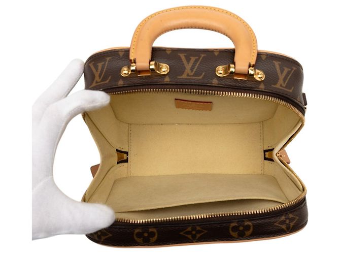 Borsa Satchel Louis Vuitton Monogram Valisette BB Marrone - vista 4