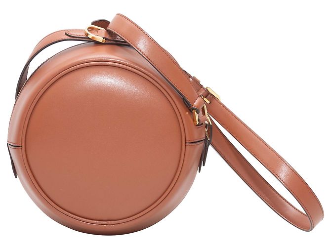 Borsa a tracolla rotonda camera Lanvin marrone - vista 4