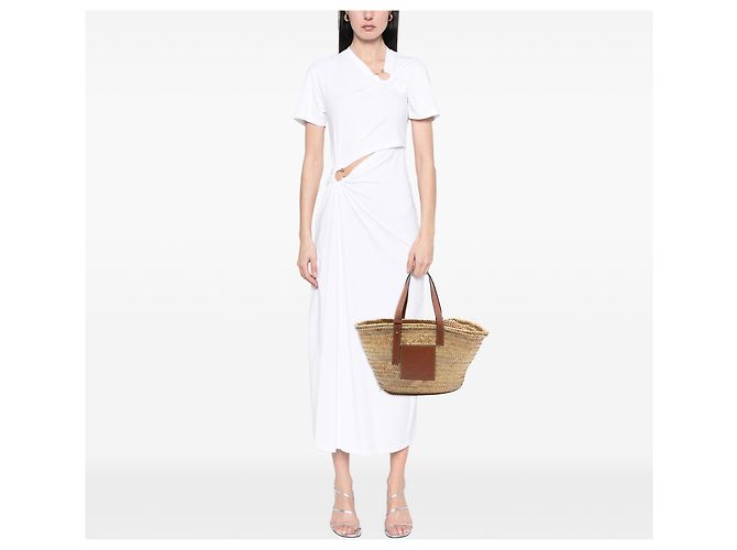 LOEWE Medium Raffia Anagram Basket Tote in Beige - Ansicht 6
