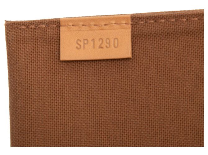 Borsa Louis Vuitton Monogram Petit Sac Plat Marrone - vista 6