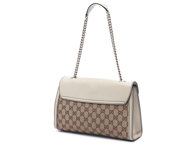 Borsa a tracolla Gucci Emily Medium in tela GG beige - vista 2