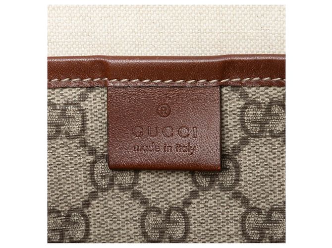 Borsa a tracolla Gucci GG Supreme Web beige - vista 5
