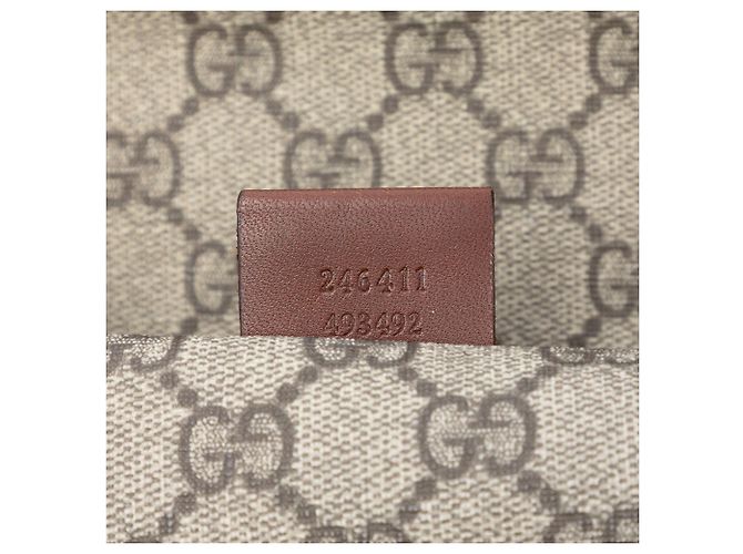 Borsa a tracolla Gucci GG Supreme Web beige - vista 6