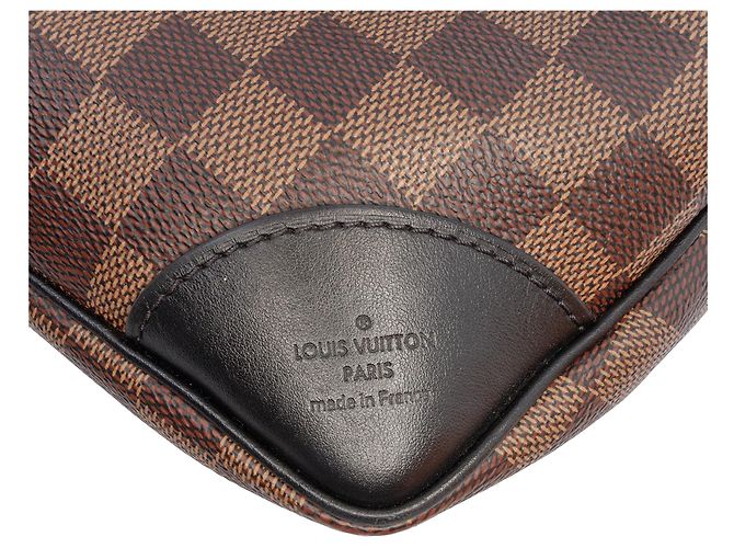 Borsa a tracolla Louis Vuitton Damier Ebene Odeon MM Marrone - vista 5