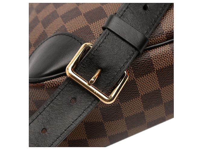 Borsa a tracolla Louis Vuitton Damier Ebene Odeon MM Marrone - vista 7