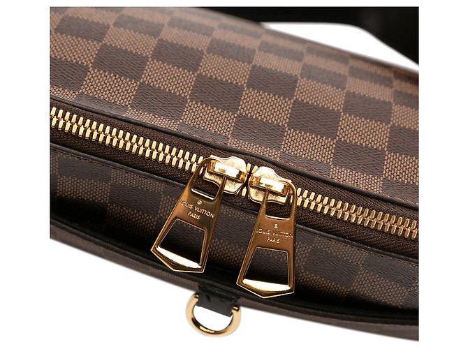 Borsa a tracolla Louis Vuitton Damier Ebene Odeon MM Marrone - vista 8