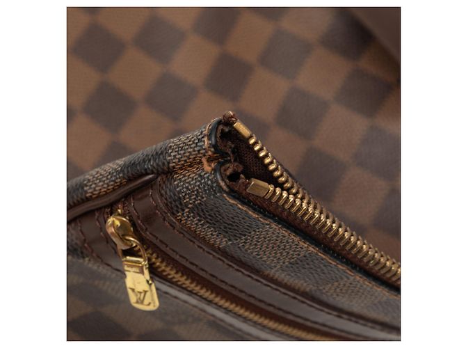 Borsa a tracolla Louis Vuitton Damier Ebene Bosphore Pochette Marrone - vista 8