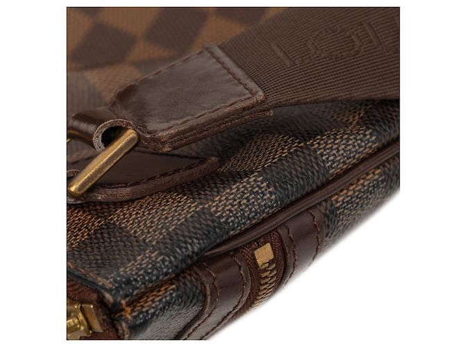 Borsa a tracolla Louis Vuitton Damier Ebene Bosphore Pochette Marrone - vista 9