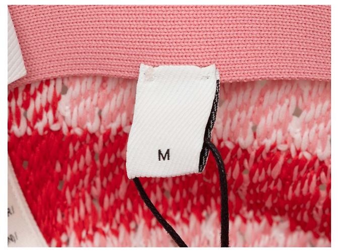 Cappello Bucket in maglia Burberry Nova Check Rosa e Multicolor Dimensione US M - vista 4