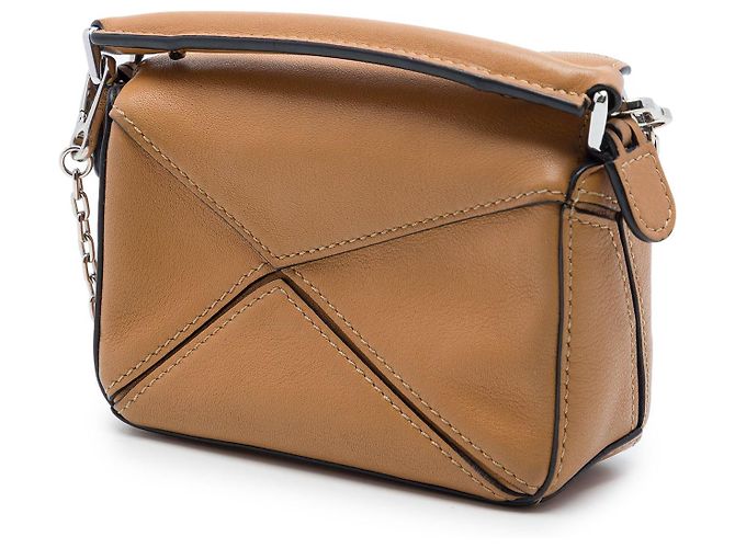Borsa Nano Puzzle LOEWE in vitello marrone - vista 2