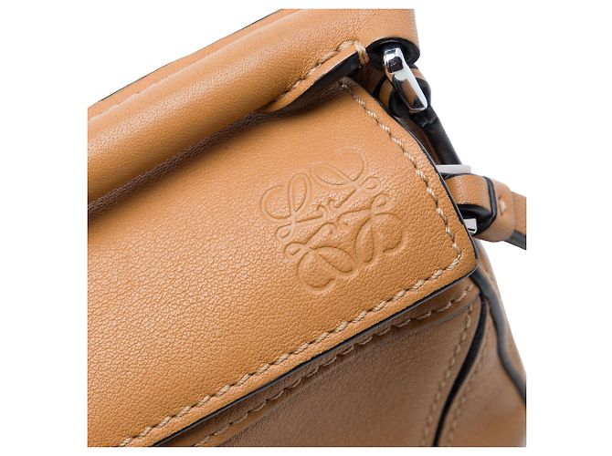 Borsa Nano Puzzle LOEWE in vitello marrone - vista 5