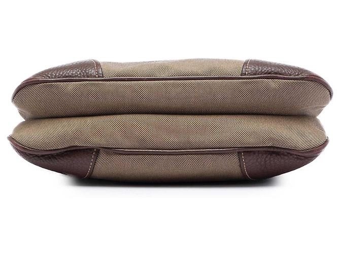Borsa a tracolla Prada in tela Canapa logo beige - vista 3