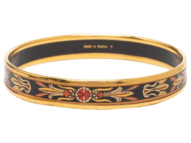 Bracciale smaltato Hermès Narrow Dream Catcher Nero 70 - vista 3