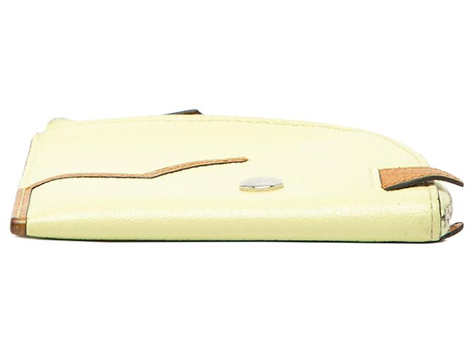 Portamonete Hermès Paddock in Chevre Giallo - vista 3
