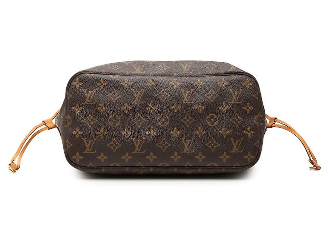 Borsa Tote Louis Vuitton Monogram Neverfull MM Marrone - vista 3